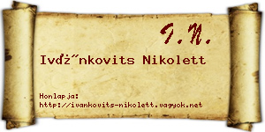 Ivánkovits Nikolett névjegykártya