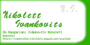 nikolett ivankovits business card